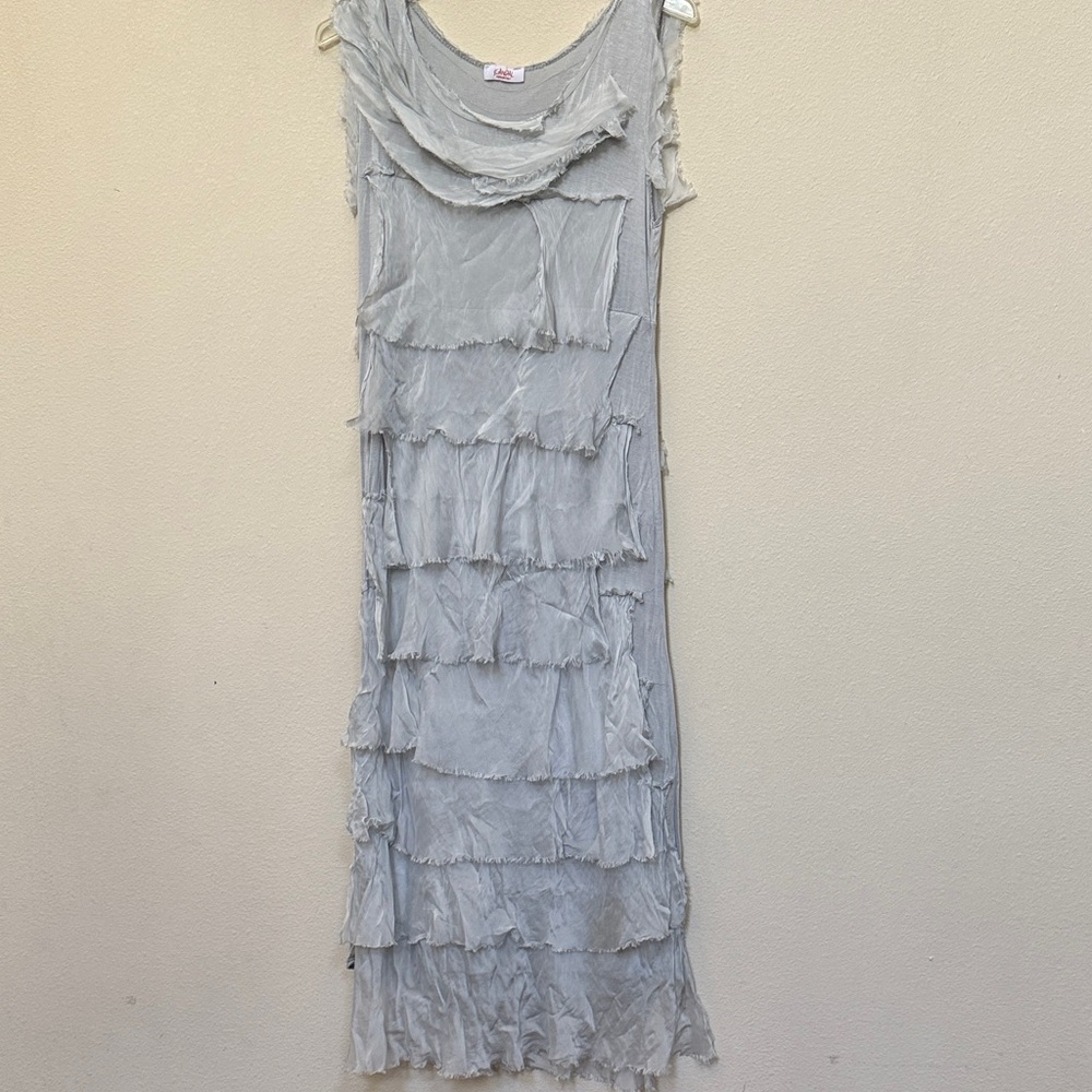 Italian made Gray Layered Women's Dress